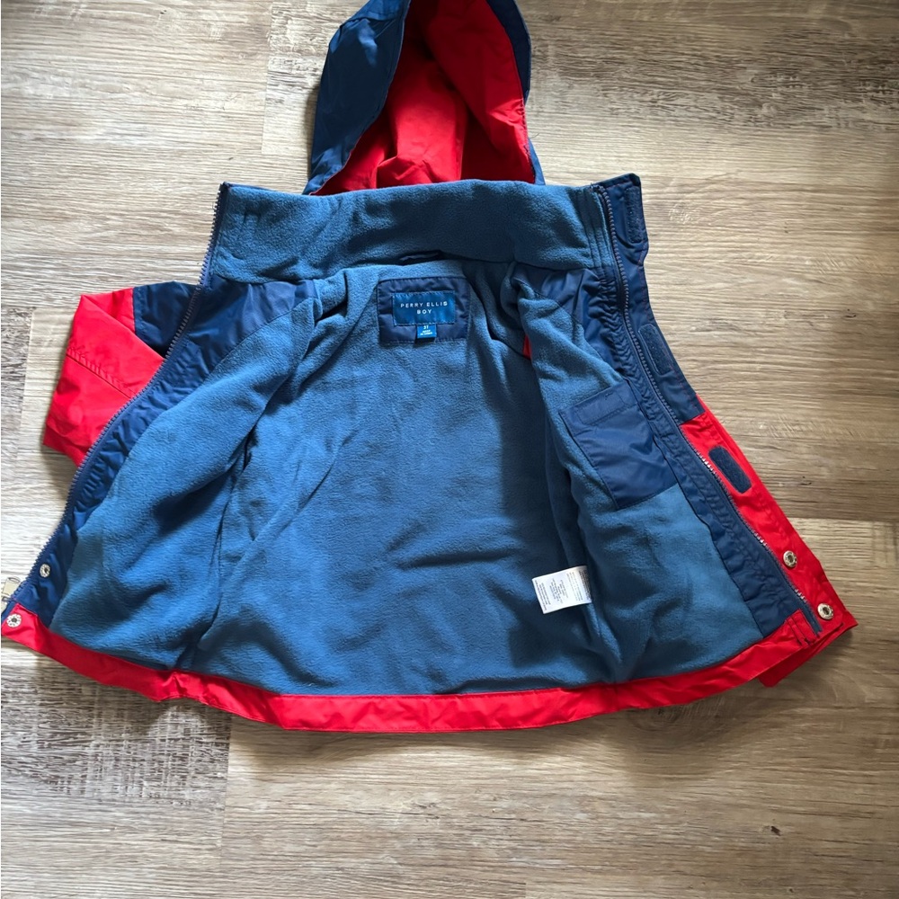 NWT Perry Ellis Boy Color-Blocked Hooded Jacket - Picture 6 of 10